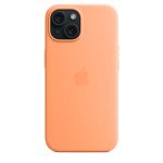 Apple iPhone 15 Silicone Case with MagSafe - Orange Sorbet