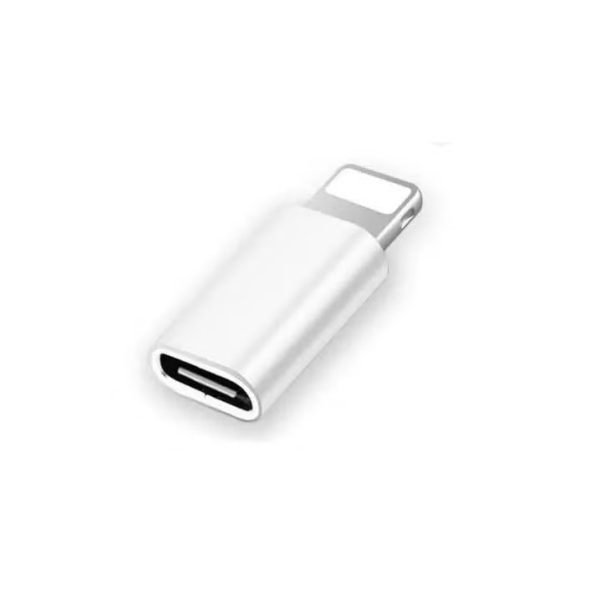USB C to Lightning Adapter PD Fast Charge USB C Female to Lightning Male Type-C Cable to Lightning Converter -White