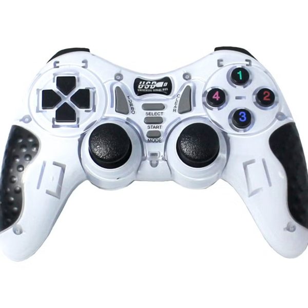 Zero Wireless Gamepad - 7 in 1 for PS1, PS2, PS3, Laptop, PC, USB, Android TV, Android Media Box - with battery - White Color