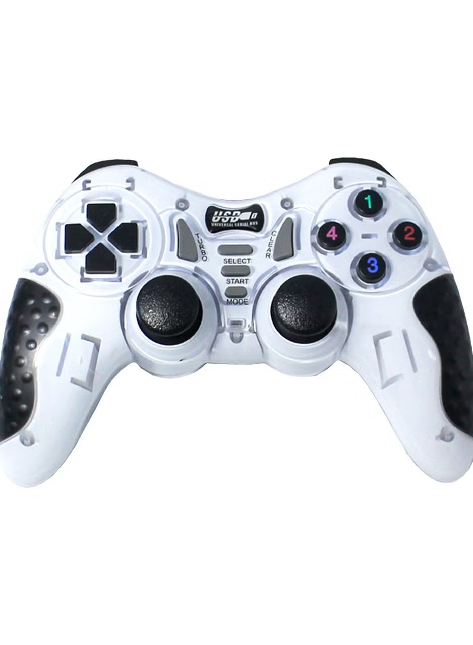 imgi_200_a3b85fc7-647e-426e-b97a-cd5b94f39c50 Zero Wireless Gamepad - 7 in 1 for PS1, PS2, PS3, Laptop, PC, USB, Android TV, Android Media Box - with battery - White Color - Image 1