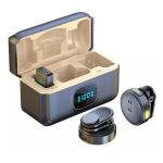 Wireless Microphone (2 TX + 1 RX + Charging Case), Wireless Lapel Mic with 48KHz/16Bit, Noise Cancellation, 200ft Range, 40H Battery for TikTok, YouTube, Vlogging, Video Recording, Streaming