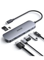 Anker USB C Hub, 7-in-1 Multi-Port USB Adapter for Laptops, 4K@60Hz USB C to HDMI Splitter, 100W Max Power Delivery, 3xUSBA & C 3.0 Data Ports, SD/TF Card, for Type C Devices (Charger Not Included)