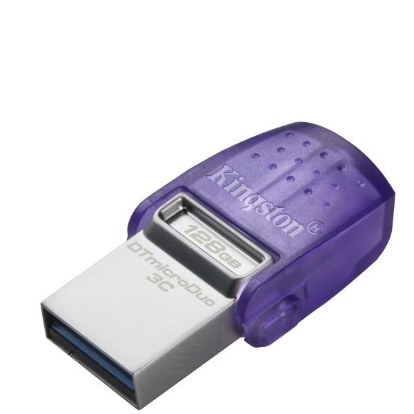 Kingston DataTraveler MicroDuo 3C 128GB USB-A/USB-C 200MB/s Flash Drive DataTraveler MicroDuo 128 GB