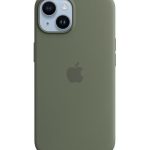 Apple iPhone 14 Silicone Case With MagSafe Olive