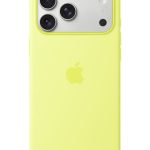 Apple iPhone 17 Pro Max Silicone Case with MagSafe – Neon Yellow