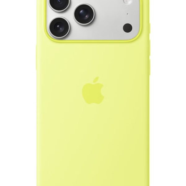 Apple iPhone 17 Pro Max Silicone Case with MagSafe – Neon Yellow