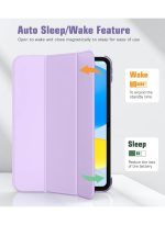 magnetic Case for iPad 10th/11th Generation Case 2022 Magnetic iPad 10 Case, Practical Magnetic Attachment, Two Way Trifold Stand, Lightweight Protection, Auto Sleep/Wake, purple - Image 4