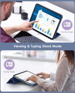 magnetic Case for iPad Pro 11 Case 2022/ 2021 /air4/air5 10.9 "/ ipad air6/air7 11" with Pencil Holder Premium Protective Case Cover with Soft TPU Back and Auto Sleep/Wake Feature for iPad Pro 11 comaptiple with (A2228 / A2231 / A2068 / A2230) , navy blue - Image 4