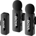 BOYA BY-V20 Ultracompact Wireless Microphone System for USB-C Devices (2.4 GHz) - Black