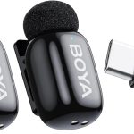 BOYA mini Wireless Lavalier Microphone for Android/iPhone 15/16,USB-C Plug & Play, 328ft 6H Battery, 3-Level AI Noise Reduction,AI Voice Changer for YouTube/TikTok/Recording (2TX+1RX,No Charging Case)