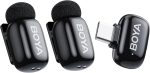 BOYA mini Wireless Lavalier Microphone for Android/iPhone 15/16,USB-C Plug & Play, 328ft 6H Battery, 3-Level AI Noise Reduction,AI Voice Changer for YouTube/TikTok/Recording (2TX+1RX,No Charging Case)