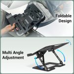 Foldable Laptop Stand, with Mobile Stand, Upto 17 inch Compatible, Multi-Angle Adjustment, Anti-Slip Silicone Pads, Carbon Steel Body, Anti-Rust, for Laptop, Smartphones and Tablets - Image 5