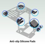 Foldable Laptop Stand, with Mobile Stand, Upto 17 inch Compatible, Multi-Angle Adjustment, Anti-Slip Silicone Pads, Carbon Steel Body, Anti-Rust, for Laptop, Smartphones and Tablets - Image 2