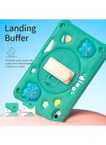 for iPad (A16) 11th/10th Generation Dinosaur Case for Kids Boys with Built in Screen Protector & Stand, Rugged Shockproof 3D Cute Cartoon Design, Strap Hangs in Car, Green - Image 2
