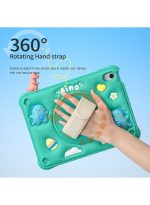 for iPad (A16) 11th/10th Generation Dinosaur Case for Kids Boys with Built in Screen Protector & Stand, Rugged Shockproof 3D Cute Cartoon Design, Strap Hangs in Car, Green - Image 3