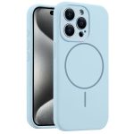 Silicon cover Compatible with iPhone 13 Case, Liquid Silicone Case, Full Body Protective Cover, Shockproof, Slim Phone Case, Anti-Scratch Soft Microfiber Lining – Sky Blue