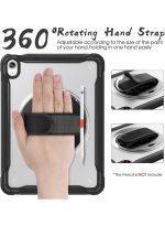 case for iPad (A16) 11th/10th Generation 11/10.9 inch 2025/2022,Rugged Shockproof Protective Cover with 360° Rotating Hand Strap/Stand,Screen Protector,Pencil Holder, pen, Black - Image 3