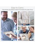 case for iPad (A16) 11th/10th Generation 11/10.9 inch 2025/2022,Rugged Shockproof Protective Cover with 360° Rotating Hand Strap/Stand,Screen Protector,Pencil Holder, pen, Grey - Image 2