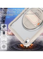 case for iPad (A16) 11th/10th Generation 11/10.9 inch 2025/2022,Rugged Shockproof Protective Cover with 360° Rotating Hand Strap/Stand,Screen Protector,Pencil Holder, pen, Grey - Image 4