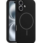 Silicon cover Compatible with iPhone 16 Case, Liquid Silicone Case, Full Body Protective Cover, Shockproof, Slim Phone Case, Anti-Scratch Soft Microfiber Lining – Black