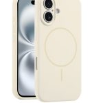 Silicon cover Compatible with iPhone 16 Case, Liquid Silicone Case, Full Body Protective Cover, Shockproof, Slim Phone Case, Anti-Scratch Soft Microfiber Lining – Beige