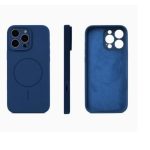 Silicon cover Compatible with iPhone 11 Pro Max Case, Liquid Silicone Case, Full Body Protective Cover, Shockproof, Slim Phone Case, Anti-Scratch Soft Microfiber Lining – Dark blue