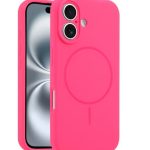 Silicon cover Compatible with iPhone 16 Case, Liquid Silicone Case, Full Body Protective Cover, Shockproof, Slim Phone Case, Anti-Scratch Soft Microfiber Lining – Pink