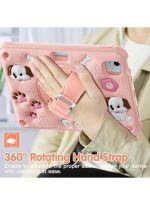 Case for iPad Air 11 2025 / 2024 / Pro 11 2022 10.9" for Kids Boys, Heavy Duty Rugged Cute Cartoon Duck Cover with pen+Swivel Stand+Handle Strap, Pink - Image 3