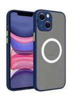 Magnetic Case for iPhone 16 , Compatible with Wireless Charging [Silky Touch] [Matte PC Back] TPU Bumper Shockproof Slim Thin Phone Case - blue