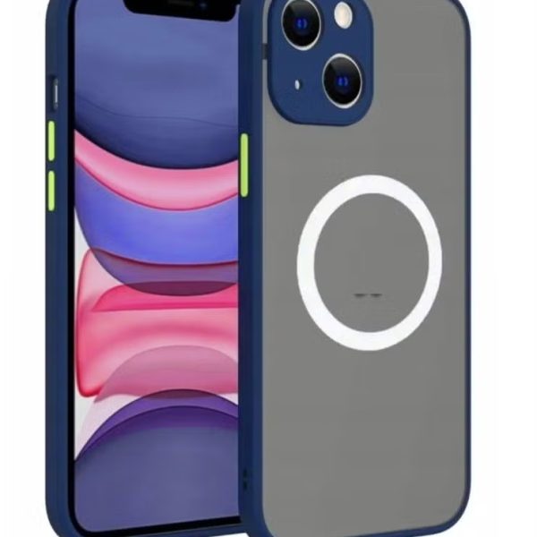 Magnetic Case for iPhone 16 , Compatible with Wireless Charging [Silky Touch] [Matte PC Back] TPU Bumper Shockproof Slim Thin Phone Case - blue