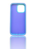 Back protection cover made of plastic for Apple iPhone 15 Pro max with a frame inside to protect the phone - Purple