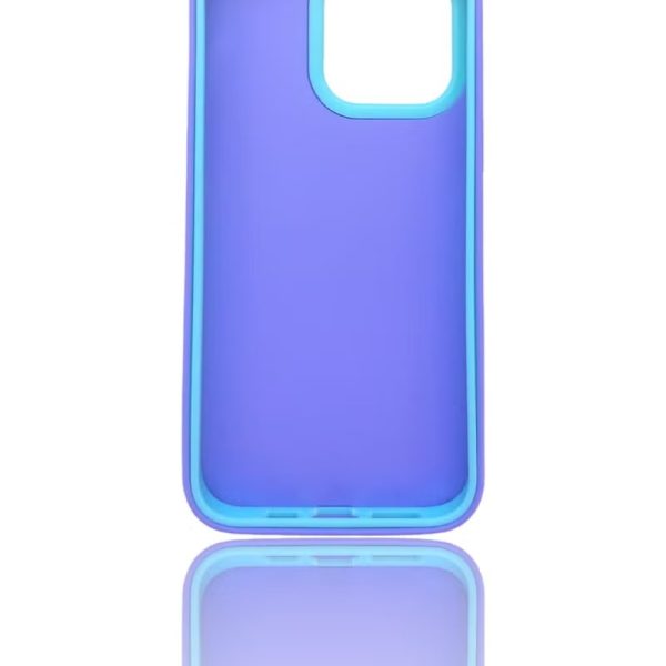 Back protection cover made of plastic for Apple iPhone 15 Pro max with a frame inside to protect the phone - Purple