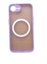 Magnetic Case for iPhone 16e, Compatible with Wireless Charging [Silky Touch] [Matte PC Back] TPU Bumper Shockproof Slim Thin Phone Case - Purple