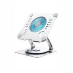 T628 Gaming Laptop Stand with Large Adjustable Cooling Fan and 360-Degree Rotation - silver