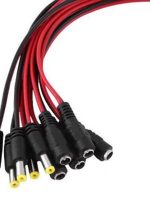 Pair Of 5 Male And Female Connector Plug Cable Red/Black - Image 3