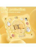 Case for iPad Air 11 2025 / 2024 / Pro 11 2022 10.9" for Kids Boys, Heavy Duty Rugged Cute Cartoon Duck Cover with pen+Swivel Stand+Handle Strap, Yellow - Image 5