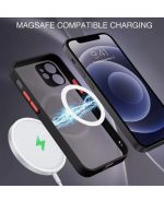 Magnetic Case for iPhone 16 , Compatible with Wireless Charging [Silky Touch] [Matte PC Back] TPU Bumper Shockproof Slim Thin Phone Case - Black - Image 2