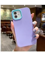 Back protection cover made of plastic for Apple iPhone 15 Pro max with a frame inside to protect the phone - Purple - Image 2