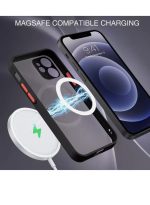 Magnetic Case for iPhone 15 , Compatible with Wireless Charging [Silky Touch] [Matte PC Back] TPU Bumper Shockproof Slim Thin Phone Case - Black - Image 5
