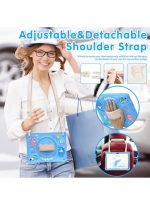 Case for iPad (A16) 11th 10th Generation 10.9" for Kids Boys, Heavy Duty Rugged Cute Cartoon Dolphins Cover with pen+Swivel Stand+Handle Strap, Azure Blue - Image 4