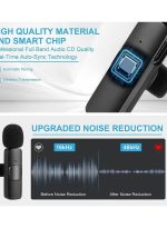 K9 Wireless Microphone Dual Omnidirectional Recording Clip Mic with Receiver for Lightning Camera Laptop for Vlogging YouTube Online Class Zoom Call - Image 5