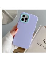 Back protection cover made of plastic for Apple iPhone 15 Pro max with a frame inside to protect the phone - Purple - Image 4