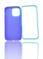 Back protection cover made of plastic for Apple iPhone 15 Pro max with a frame inside to protect the phone - Purple - Image 5
