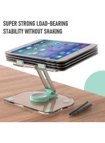 S882 Tablet and Laptop Holder, Foldable Acrylic Desk Mount Stand, Features a Spiral Design for Easy Rotation, Rotates 360 Degrees, 180 Angles - Image 7