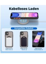 Magnetic Case for iPhone 11, Compatible with Wireless Charging [Silky Touch] [Matte PC Back] TPU Bumper Shockproof Slim Thin Phone Case 6.1" - Black - Image 8