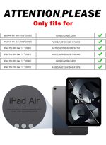 Case for iPad Air 11 inch M3/M2(2025/2024) and Air 5th/4th Generation 10.9‘’ & Pro 11inch 4th/3rd/2nd/1st(22/21/20/18) Cover with Pencil Holder,Screen Protector,Hand Stand, pen, Black - Image 8