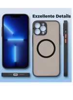 Magnetic Case for iPhone 11 pro max , Compatible with Wireless Charging [Silky Touch] [Matte PC Back] TPU Bumper Shockproof Slim Thin Phone - Black - Image 2