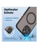 Magnetic Case for iPhone 11 pro max , Compatible with Wireless Charging [Silky Touch] [Matte PC Back] TPU Bumper Shockproof Slim Thin Phone - Black - Image 4