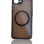 Magnetic Case for iPhone 16e, Compatible with Wireless Charging [Silky Touch] [Matte PC Back] TPU Bumper Shockproof Slim Thin Phone Case - Black