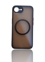 Magnetic Case for iPhone 16e, Compatible with Wireless Charging [Silky Touch] [Matte PC Back] TPU Bumper Shockproof Slim Thin Phone Case - Black